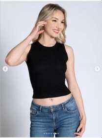 Resim Belinay Kadın Modal Kumaş Fitilli Siyah Atlet 