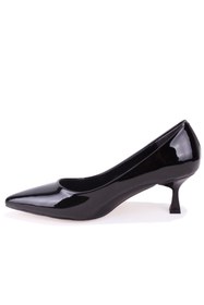 Resim Dagoster DZA07-388499 Siyah Rugan 6 cm İnce Topuklu Stiletto Kadın Ayakkabı 