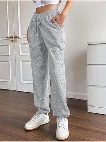 Resim CAONNES KOPYA - Gri Eşofman Paça Lastikli Ter Tutmayan Esnek Kumaş ŞAH MODA12 