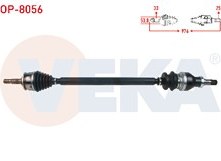 Resim KOMPLE AKS ON SAG UZUNLUK 976mm OPEL ASTRA K 1.6 CDTI M-T 2015- 