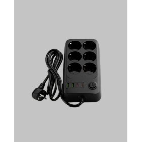 Resim Zero Land Drnds Termal Akım Korumalı 6’lı Uzatma Priz USB Type-C Hızlı Şarj 2500W 