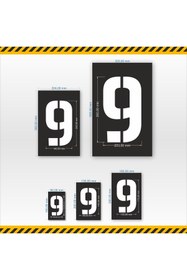 Resim isgtabelam 13x20 Cm/kompozit / Dokuz (9) Rakamı Boyama Şablonu 