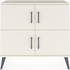 Resim Arges Şifonyer 2 Raflı 4 Kapaklı 88x30x80 Aytaşı-aytaşı/antrasit Aytaşı/antrasit 