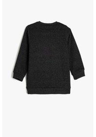 Resim Koton Erkek Çocuk Sweatshirt Uzun Kollu Kaplan Baskılı 001 Antrasit 