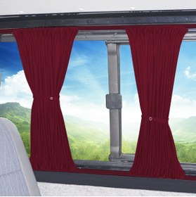 Resim Oto Pandami Fiat Fiorino 2007+ Uyumlu Bordo Raylı Oto Perde Takımı 