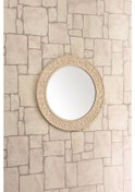 Resim Dekoratif Yuvarlak Ayna Bej 
