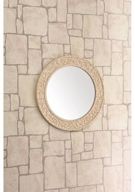 Resim Dekoratif Yuvarlak Ayna Bej 