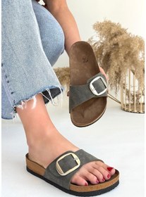 Resim Zooy Yeşil Nubuk Terlik Yeşil 