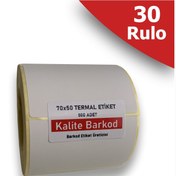 Resim 70X50 Termal Etiket | 30 Rulo Barkod Etiketi 