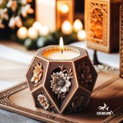 Resim 3D Mistik Kare Kutu Mum Silikon Kalıp - Çiçek ve Geometrik Tasarım, Çok Amaçlı El Sanatları Kalıbı DIY Aromaterapi Mumları ve Dekorasyonlar için, Mum Yapımı Malzemeleri 