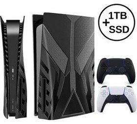 Resim Sony Playstation 5 825gb Oyun Konsolu + 2.PS5 Dualsense(Siyah)+Ps5 Yedek Plaka Kapağı Kaplaması+1TB SSD 