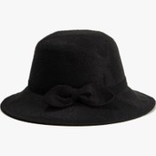 Resim Kadın Bucket Şapka Fiyonk Detaylı 