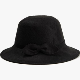 Resim Kadın Bucket Şapka Fiyonk Detaylı 