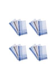 Resim Hepsine Rakip 12 Li El Cep Beyaz Kumaş Mendil 39X39 Cm Pamuklu Ym 01 001 