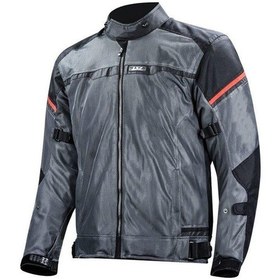 Resim Ls2 Riva Yazlık Korumalı File Motosiklet Montu Siyah Gri Kırmızı 