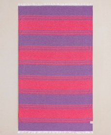 Resim Vibrant Parlak Çizgili Renkli Peştemal Mor, Charm Hediyeli 