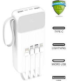 Resim EN SİGA LCD Göstergeli Dahili Kablolu Fenerli 20.000 mAh Güç Bankası Taşınabilir Powerbank 