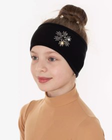 Resim Ooo Krıstals Artistik Buz Pateni İçin Termo Bandaj "snezhinka" 11001479 Siyah 