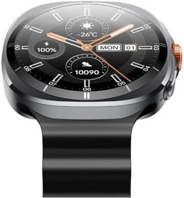 Resim Bix TSW2 1.43 inç AMOLED Ekran Bluetooth 5.3 Telefon Görüşme iOS & Android Uyumlu Metal Akıllı Saat Siyah 