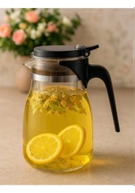 Resim Diğer 900 Ml Süzgeçli Cam Sürahi Renkli 