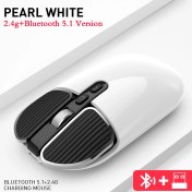 Resim Jingyi Küçük Orta El Mini Kablosuz Fare 2.4g Bluetooth Bilgisayar Dizüstü Dizüstü Macbook Pad Tablet Şarj Edilebilir Sessiz Mause (Yurt Dışından) 