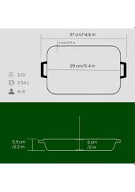 Resim Lava Fırın Tepsisi Dikdörtgen Yeşil 22 X 30 Cm Diğer 