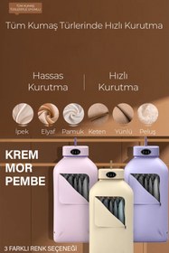 Resim ROBO Katlanır Çamaşır Kurutma Makinesi Pembe 