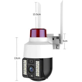 Resim Teknomila Çakarlı 8mp 4K Speed Dome Kablosuz Dış Mekan Kamera 