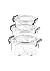 Resim Bonny Box 3'lü Yuvarlak Saklama Kabı Royaleks-82112 0,16 Cm 45 Derece 