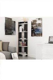 Resim Decorotika Als Kitaplik Siyah-Beyaz 
