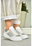 Resim Fox Shoes S820085409 Beyaz Taş Detaylı Kadın Spor Ayakkabı Sneakers Beyaz 