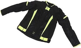Resim Bisiklet Ceketi, Oxford Kumaş Refleks Şeritli Binici Ceketi Motosiklet Için Arka Ped Ile Etkili ısı dağıtımı (Yaz Üstü L) 