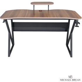 Resim Michael Brean Özel Tasarım Oyuncu Masası 135 Cm Bardaklık Ve Kulaklık Tutucu Hediye 