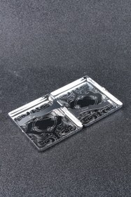 Resim Silvio Monetti Kare Gümüş Işlemeli Metal Sigara Tabakası Smtbkcb001r2 