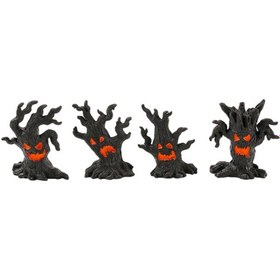 Resim Suntek Giriş Şömine Ev Dekorasyonu İçin 4 Parça Cadılar Çok 