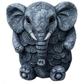 Resim Elephant Planter Vase, Decorative Flower Pot, Polyester Elephant Sculpture, Animal Decor - Object-18 