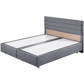 Resim Sofia İkili Set, Sofia Çift Kişilik Baza Başlık Seti Gri 140 x 190 