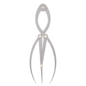 Resim 1 adet Altın Ortalama Oranlı Paslanmaz Çelik Kaş Şablon Cetveli - Makyaj, Dövme ve Sanat için Hassas Şekillendirme Şablonu - Dayanıklı Metal Yapı, Kaş Cetveli, Zarif Tasarım 