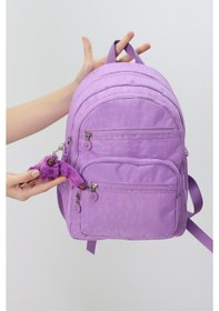 Resim Probag Sevimli Peluş Figürlü Günlük Kadın Sırt Çantası Şık, Kullanışlı, Okula Ve Seyahate Uygun Lila 