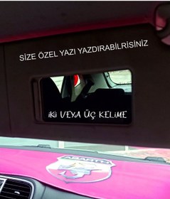 Resim Özel Yazı İsim Güneşlik Ayna Yazısı Araba-motosiklet Cam Etiket Sticker 