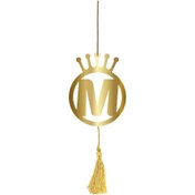 Resim Genel Markalar Gold Çift Taraflı M Yazılı Ayna Pleksi - Araba Dikiz Aynası Süsü 