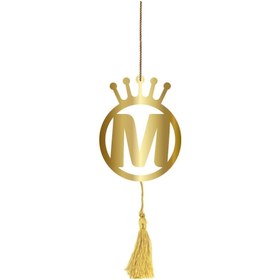 Resim Genel Markalar Gold Çift Taraflı M Yazılı Ayna Pleksi - Araba Dikiz Aynası Süsü 