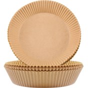 Resim Sorako 100 Adet Yui / Xiaomi / Philips / Kumtel Uyumlu Air Fryer Pişirme Kağıdı 20 cm - Kahverengi (Yurt Dışından) 