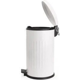 Resim Begin Power Vintage 12 Lt Yavaş Kapanır Kapaklı Ofis Mutfak Banyo Balkon Çöp Kovası Beyaz 
