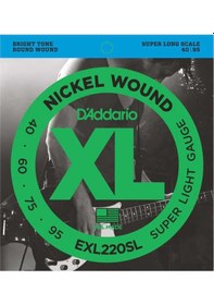 Resim D´Addario Exl220Sl Super Long Bas Gitar Teli 40-95 