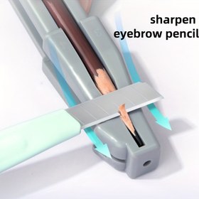 Resim Kullanımı Kolay Kaş Kalemi Bileyici - Güvenli ve Temizlemesi Kolay, Dağınık Olmayan, Hassas Çizgiler İçin Dayanıklı Ahşap Sap, Başlangıçlar İçin Mükemmel, Makyaj Fırçaları ve Araçları 