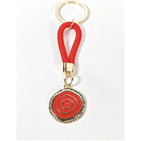 Resim Kırmızı İpli Nazar Boncuğu Detaylı Metal Anahtarlık Canlı, Dikkat Çekici Ve Anlamlı Tasarım Çok Renkli 