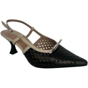 Resim Kemal Tanca 871 8570 Kadın Topuklu Ayakkabı Stiletto Siyah-bej 