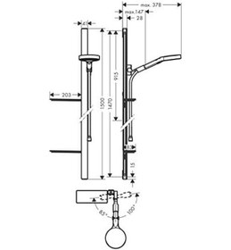 Resim Hansgrohe Raındance Dus Setı 130 3 Jet Krom Raınfınıty Krom 27671000 