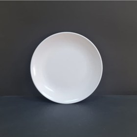 Resim 12 Adet Standart Düz Melamin Tatlı & Yemek Servis Tabağı 23 Cm - Beyaz Beyaz 